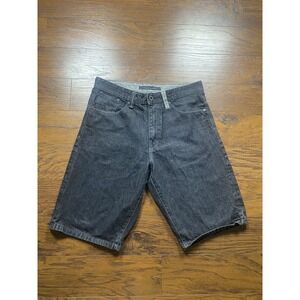 Vintage Sean John Baggy Shorts Jorts Mens 32 Black Denim Long Y2K Wide Leg 2000s